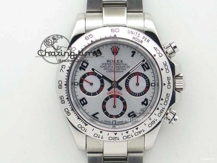 Bezel YG Crystals MPF SA4801 Skeleton Bracelet Custom 40mm Modded Green Dial Daytona on 0427